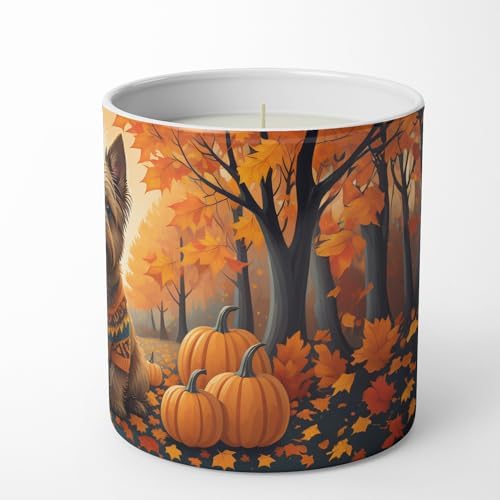 Caroline's Treasures DAC1031CDL Cairn Terrier Fall Decorative Soy Candle Nature Soy Wax Essential Oil Home Decor Ideal for Bedroom Kitchen Bath Office Gift, 10 oz - Image 5