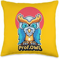 Funny Professor Owl joke Secret Santa Present to a Teacher Throw Pillow by Unknown