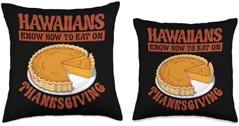 Hawaiians Know How To Enjoy Thanksgiving Throw Pillow - Image 3