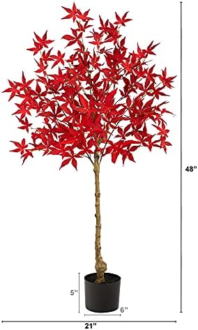 Nearly Natural 4ft. Autumn Maple Artificial Fall Tree - Image 3