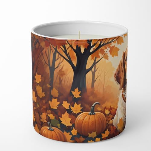 Caroline's Treasures DAC1029CDL Brittany Spaniel Fall Decorative Soy Candle Nature Soy Wax Essential Oil Home Decor Ideal for Bedroom Kitchen Bath Office Gift, 10 oz - Image 3