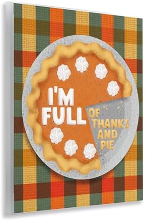 Full of Thanks and Pie Plaid, 11 x 14 Inch Mounted Print on Wall Plaque - Image 2