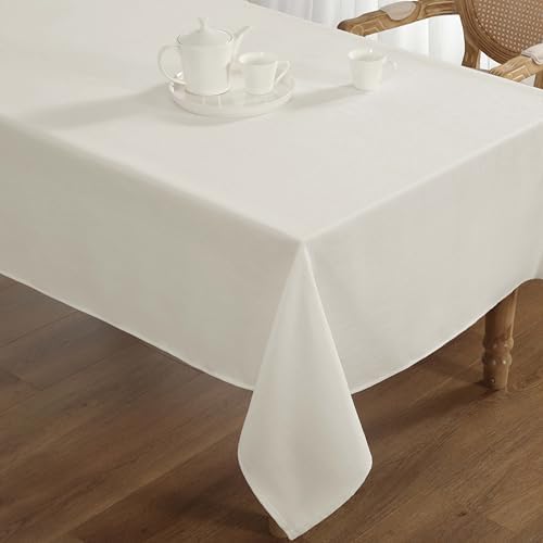 Laura Ashley Esme Decorative Tablecloth, 60" x 144", Ivory - Image 2