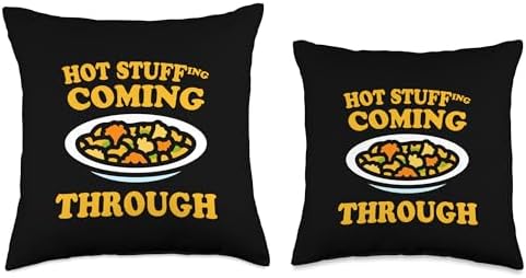 Hot Stuffing Coming Through Family Matching Thanksgiving Throw Pillow - Image 3