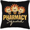 Pharmacy Squad Pharmacist Pumpkin Fall Thanksgiving Throw Pillow by Unknown