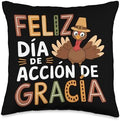 Feliz Dia De Accion De Gracia Happy Thanksgiving Spanish Throw Pillow by Unknown