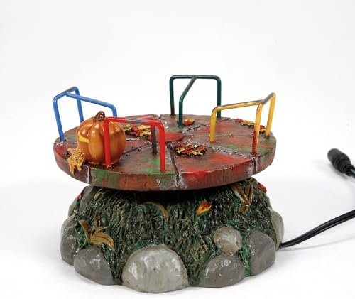 Department 56 Village Collection Accessories Halloween Scary-Go-Round Animated Figurine, 2.7 Inch, Multicolor
