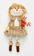 Worth Imports 10" Harvest Sitting Girl, Set of 2 Scarecrow, Multicolor by Worth+Imports