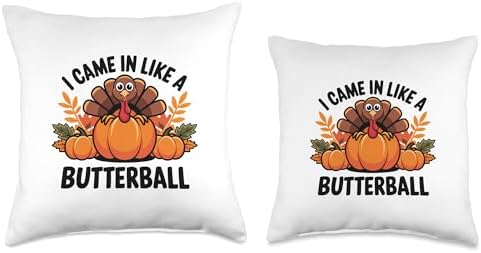 I Came In Like A Butterball Turkey Autumn Thanksgiving Throw Pillow - Image 3