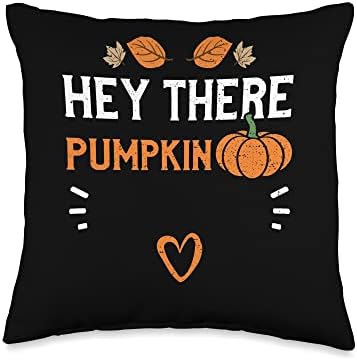Thanksgiving: Hey There Pumpkin - Pumpkin Sayings Throw Pillow by Unknown