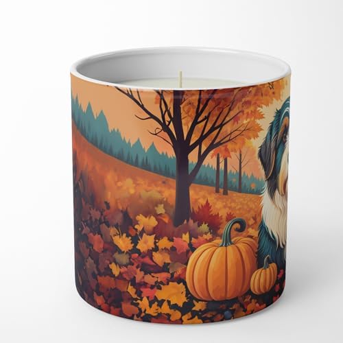 Caroline's Treasures DAC1015CDL Bearded Collie Fall Decorative Soy Candle Nature Soy Wax Essential Oil Home Decor Ideal for Bedroom Kitchen Bath Office Gift, 10 oz - Image 3
