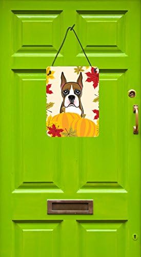 Caroline's Treasures BB2029DS1216 Boxer Thanksgiving Wall or Door Hanging Prints Aluminum Metal Sign Kitchen Wall Bar Bathroom Plaque Home Decor Front Door Plaque, 12x16, Multicolor - Image 2