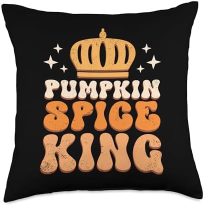 Hello Fall Autumn Pumpkin Spice King Thanksgiving Pumpkin Spice King Squad for Latte Lover Autumn Team Throw Pillow, 18x18, Multicolor by Unknown