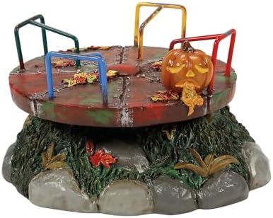 Department 56 Village Collection Accessories Halloween Scary-Go-Round Animated Figurine, 2.7 Inch, Multicolor