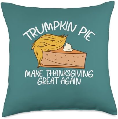 Trumpkin Pie Pumpkin Pie Thanksgiving Gifts For Turkey Day Throw Pillow by Unknown
