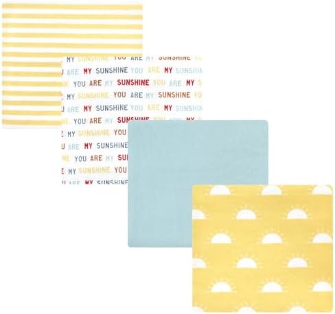 Hudson Baby Unisex Baby Cotton Poly Flannel Receiving Blankets, My Sunshine, One Size by HudsonBaby