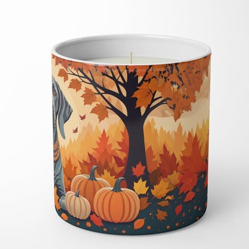Caroline's Treasures DAC1078CDL Weimaraner Fall Decorative Soy Candle Nature Soy Wax Essential Oil Home Decor Ideal for Bedroom Kitchen Bath Office Gift, 10 oz - Image 5
