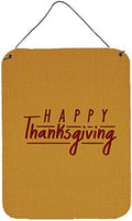 Caroline's Treasures BB5468DS1216 Happy Thanksgiving Wall or Door Hanging Prints Aluminum Metal Sign Kitchen Wall Bar Bathroom Plaque Home Decor Front Door Plaque, 12x16, Multicolor by CarolinesTreasures