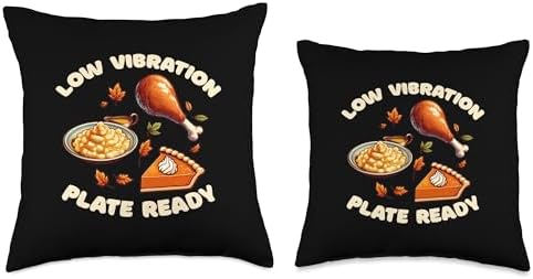 POUR SOME GRAVY ON ME Funny Thanksgiving Memes Low Vibration Plate Ready Turkey Potatoes & Pumpkin Pie Meme Throw Pillow, 18x18, Multicolor - Image 3