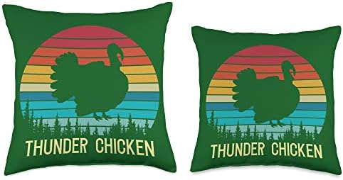 Thunder Chicken Family Matching Thanksgiving Turkey Day Throw Pillow - Image 3