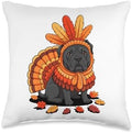 Thanksgiving Turkey Cane Corso Throw Pillow by Unknown
