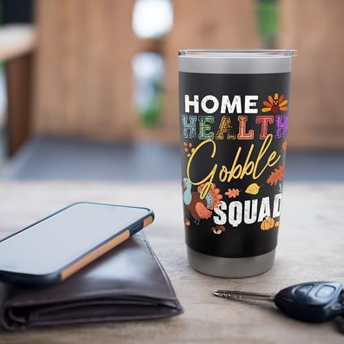 Home Health Gobble Squad Thanksgiving Matching Stainless Steel Insulated Tumbler - Image 7