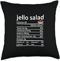 Jello Salad Nutrition Food Facts Thanksgiving Costume Xmas Throw Pillow by Unknown