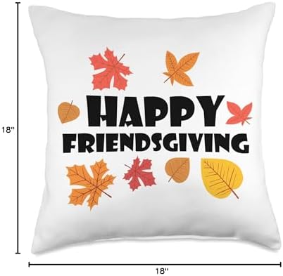 Happy Friendsgiving | Funny Thanksgiving Throw Pillow - Image 4
