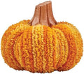 47th & Main Fall Décor Fabric Pumpkin Tabletop Mantel Shelf Thanksgiving Halloween Decorations for Home, Small, Golden Harvest by 47thMain