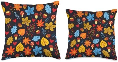 Fall Autumn Harvest Halloween Thanksgiving leaf leaves falls Throw Pillow - Image 3