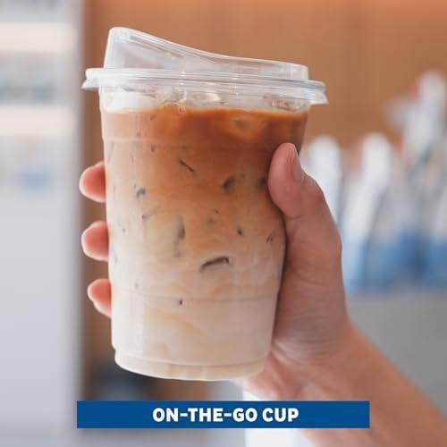Freshware Clear Plastic Cups with Strawless Sip Lids [100 Cups - 12 oz] Disposable Cup for Iced Coffee, Smoothie, Milkshake, Cold Drinks - Image 5