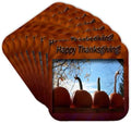 3dRose CST_34391_2 Thanksgiving Pumpkins-Soft Coasters, Set of 8 by 3dRose