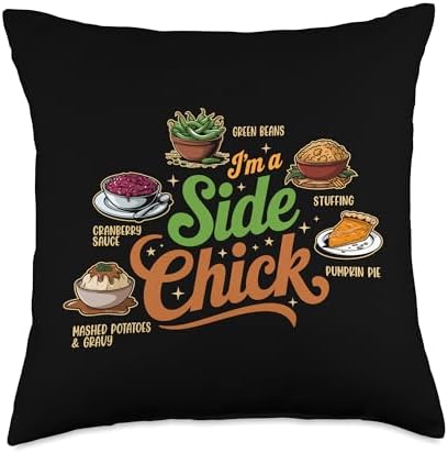 I'm A Side Chick, Grateful Thankful Blessed, Thanksgiving Throw Pillow by HadleyDesigns