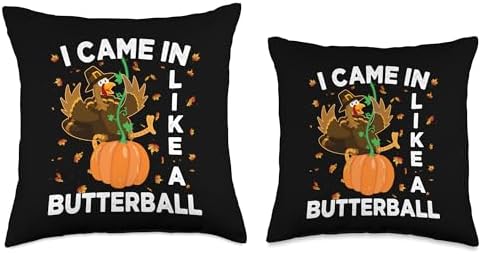 I Came In Like A Butterball Funny Thanksgiving Turkey Womens Throw Pillow - Image 3