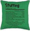 Thanksgiving Christmas Stuffing Nutritional Facts Throw Pillow by Unknown