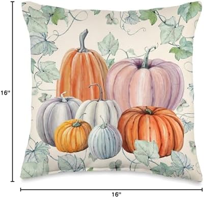 Pumpkins Fall Autumn Halloween Thanksgiving Pumpkin Cream Throw Pillow - Image 4