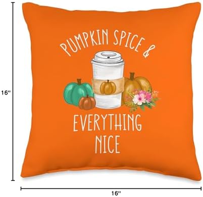 Pumpkin Spice Makes Me Nice Mommy and Me Mom Baby Fall Throw Pillow - Image 4