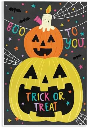 Boo to You Jack O Lanterns, 10 x 15 Inch Mounted Print on Wall Plaque