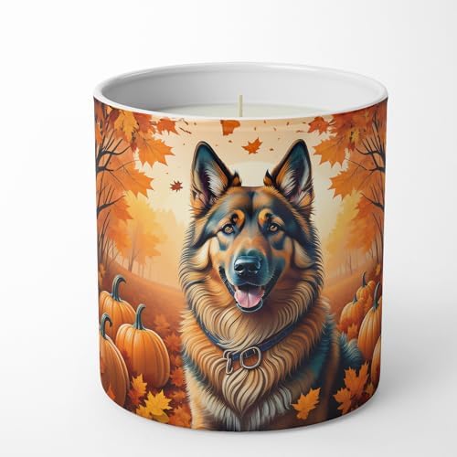 Caroline's Treasures DAC1018CDL Belgian Tervuren Fall Decorative Soy Candle Nature Soy Wax Essential Oil Home Decor Ideal for Bedroom Kitchen Bath Office Gift, 10 oz by CarolinesTreasures