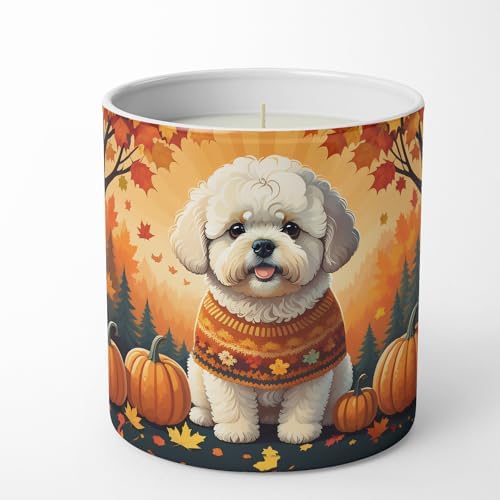 Caroline's Treasures DAC1020CDL Bichon Frise Fall Decorative Soy Candle Nature Soy Wax Essential Oil Home Decor Ideal for Bedroom Kitchen Bath Office Gift, 10 oz - Image 4