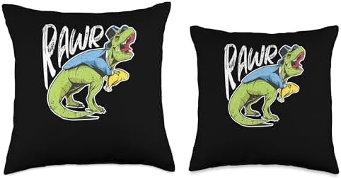 Pilgrim Costume Turkey Meat Thanksgiving Shirt Dinosaur Rawr Thanksgiving Day Turkey Saurus T Rex Pilgrim Throw Pillow, 16x16, Multicolor - Image 3