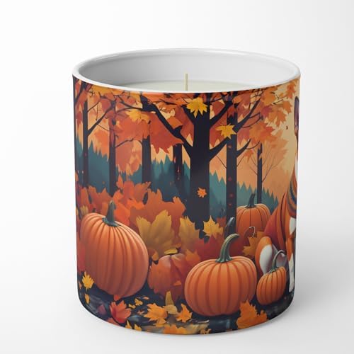 Caroline's Treasures DAC1011CDL Red Basenji Fall Decorative Soy Candle Nature Soy Wax Essential Oil Home Decor Ideal for Bedroom Kitchen Bath Office Gift, 10 oz - Image 3