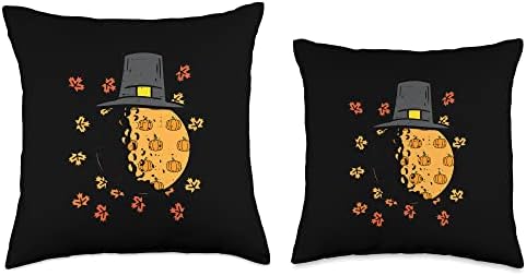 Thanksgiving Pilgrim Golf Fall Autumn Golfing Golfer Men Throw Pillow - Image 3
