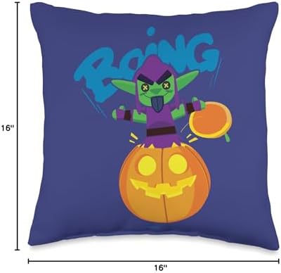 Marvel Spidey and His Amazing Friends Green Goblin Pumpkin Throw Pillow