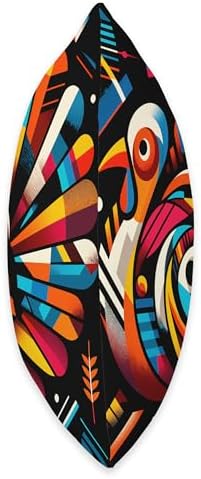 Cool Thanksgiving Turkey Bird in Abstract Art Style Throw Pillow - Image 2