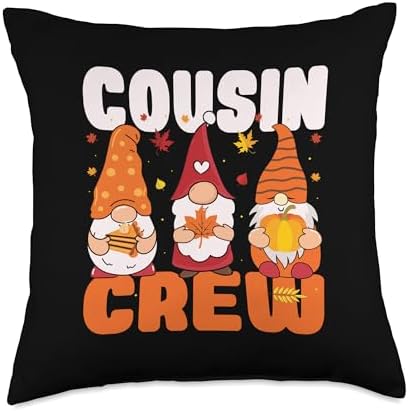 Funny Cousin Crew Thanksgiving Family Matching Throw Pillow by Unknown