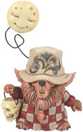 Enesco Jim Shore Heartwood Creek Halloween Werewolf with Moon and Skull Basket Figurine- Resin Hand Painted Crafted Collectible Decorative Figurines Home Decor Sculpture Shelf Statue Gift, 5.1 Inch