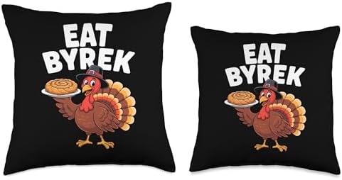 Thanksgiving Turkey Eat Byrek Throw Pillow - Image 3