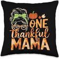 One Thankful Mama, Thankful For You, Happy Thanksgiving Throw Pillow by HadleyDesigns