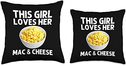 Cool Mac And Cheese For Girls Kid Macaroni Food Thanksgiving Throw Pillow - Image 3